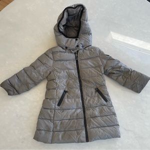 Moncler girls, winter jacket, grey 4T